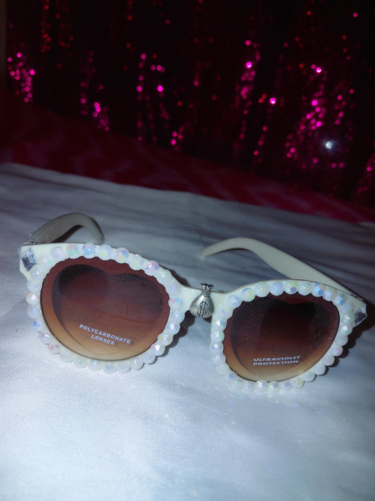 Cocomoney Glasses custom 1 of 1 pair sunglasses gemstones plastic materials uv COCOMONEY.STORE