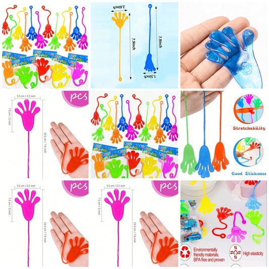 Sticky Hands, Sticky Finger, Party Favor Sets, Fun Toys, Party Favors, Wacky Fun Stretchy Sticky Hands, Party Favors, Birthday Parties, Toys For Sensory jelly
