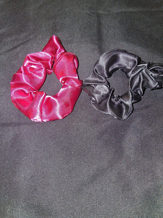 COCOMONEY HAIR SCRUNCHIES 2 PIECES SATIN OR VELVET