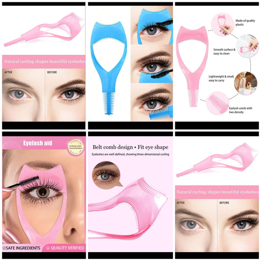 2pcs, Three-In-One Mascara Applicator, Mascara Protection Tool, Eyelash Auxiliary Device, 1pcsreusable Makeup Assistant, Auxiliary Device Suitable For Beginners To Perfectly Apply Eyelashes And Eyeliner, To Create Naturally Non-Caking Eyelashes, Mascara