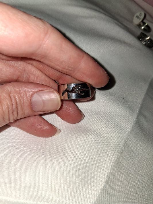 Unisex stainless steel ring size 6 COCOMONEY
