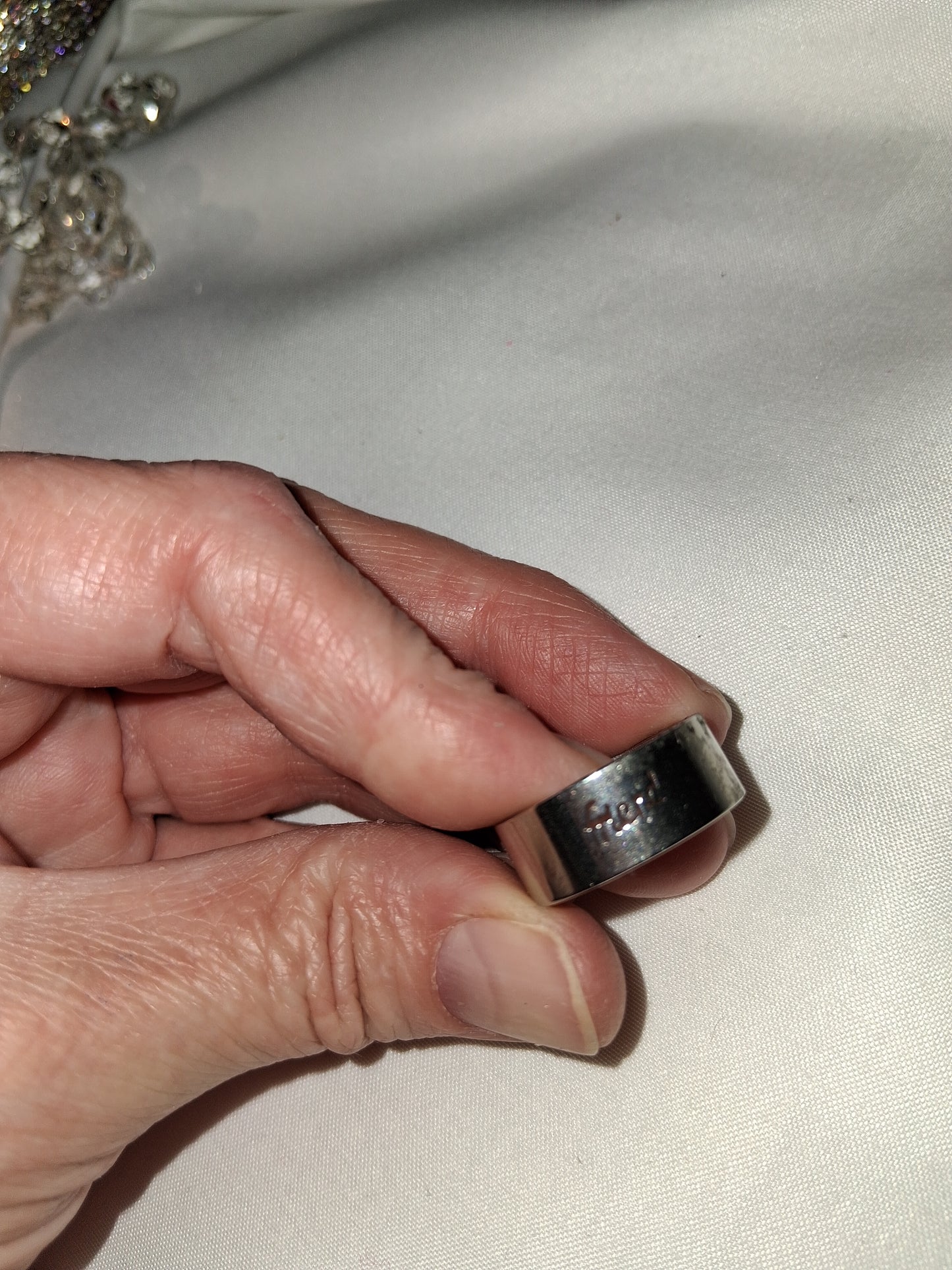 Mens stainless steel ring size 9