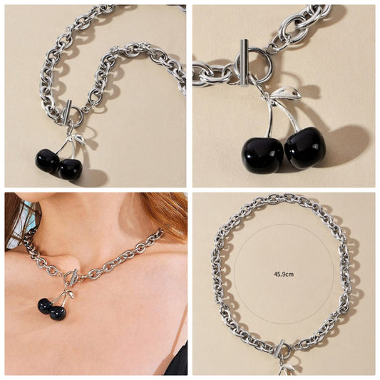 Cherry Charm OT Buckle NecklaceCherry Charm OT Buckle Necklace cocomoney