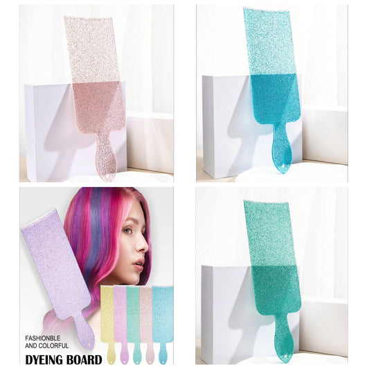 1pcsBling Bling Hair Dyeing Board Transparent Hair Dyeing Tools Highlighting Board DIY Lightening Board Hair Dyeing Paddle Baked Oil Dyeing Board Professional Hair Dyeing Board, Convenient And Portable Hairdressing Tools, Suitable For Professional Hairdre