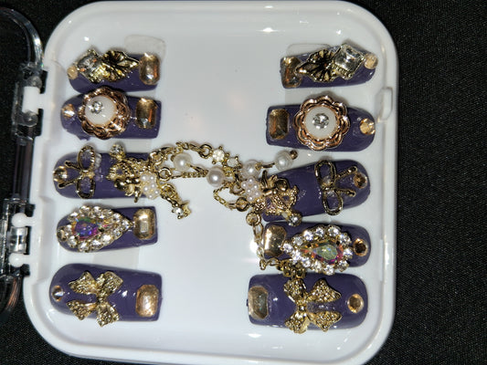 COCOMONEY NAILS CUSTOM ONE OF A KIND PIECES WITH NAIL BAG AND FREE GIFTS ACRYLIC