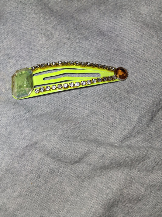 COCOMONEY HAIR CLIP 3INCH CUSTOM 1 OF A KIND PIECE with gemstones