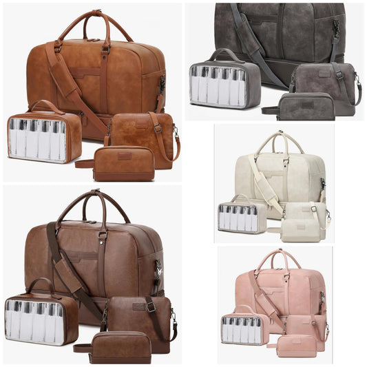 Weekender Bag for Women Men Large Overnight Bag Travel Duffel Bag with Shoe Compartment Toiletry Satchel Bag Carry On Bag Fit 21" Laptop
