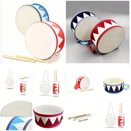 Wooden Drum Set With Adjustable Strap, 2 Drumsticks, And Musical Sensory Experience - Perfect Gift Drums,Marching Drum Drumsticks,Marching Snare Drum,Drum,Drums,Drum Set,Drum,Drums,Drum Set wood