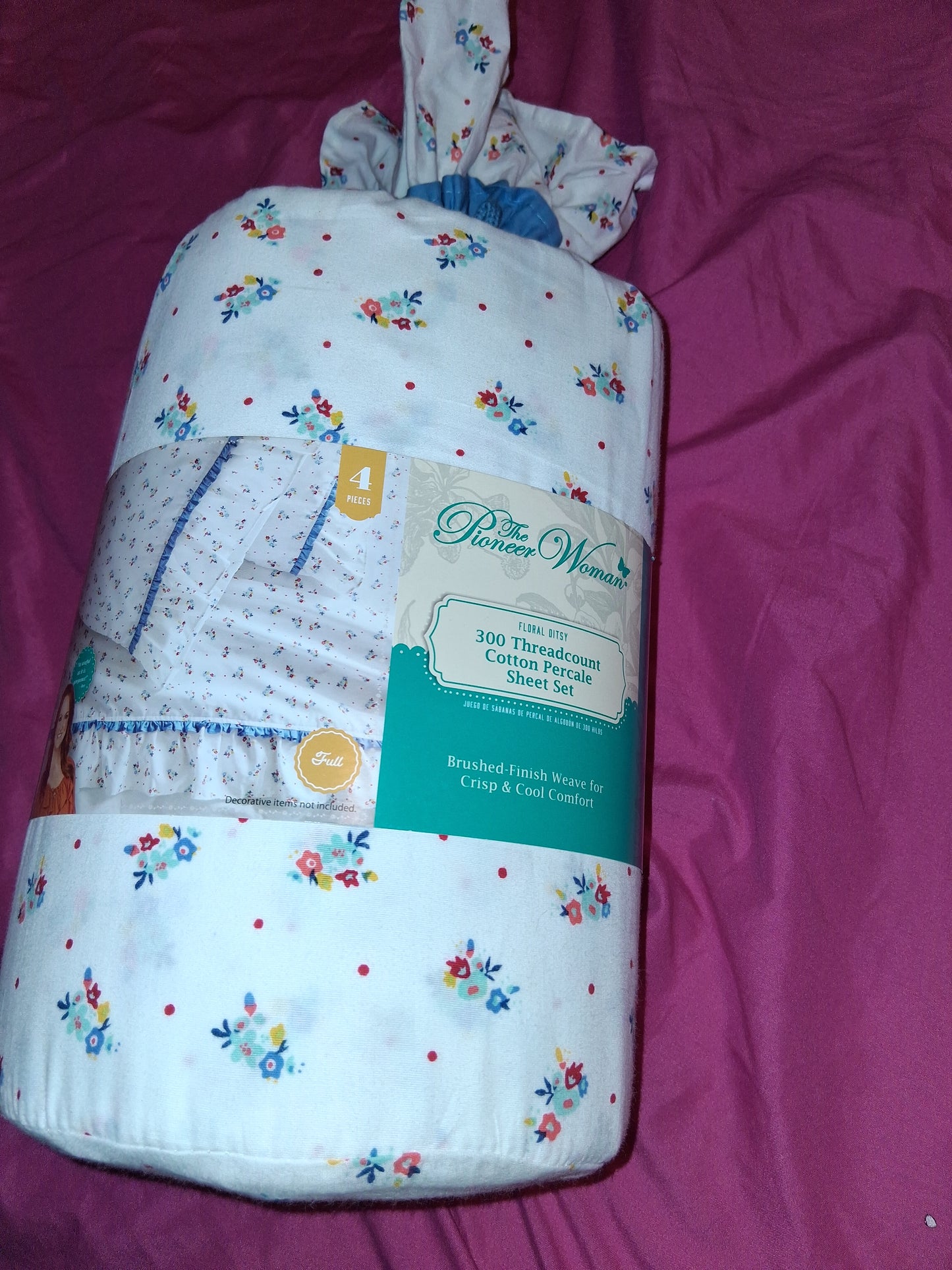 Pioneer Women Full Sheet Set 4pcs 2 sheets 2 pillow cases