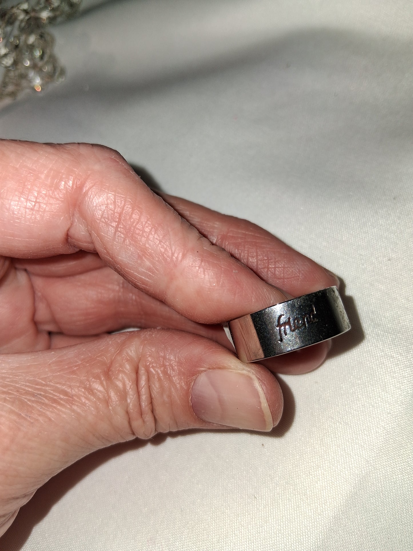 Mens stainless steel ring size 9