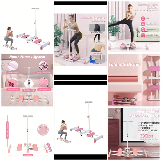 Ski Machine, Simulated Ski Trainer, Height-Adjustable Ski Machine Exercise Equipment For Leg Pelvic Floor Muscle Training, Fun Aerobic Fitness Equipment For Full Body Workout At Home