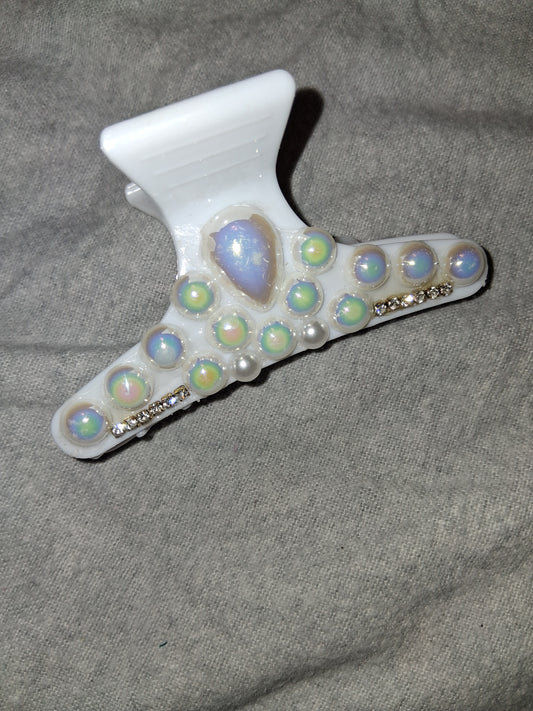 COCOMONEY HAIR CLIP 3INCH CUSTOM 1 OF A KIND PIECE with gemstones