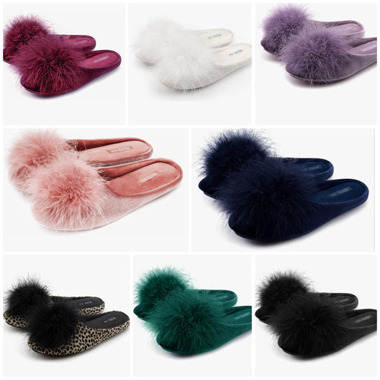 Women's Cozy Velvet Memory Foam House Slipper, Ladies Fuzzy Bedroom Slipper Non-slip Sole