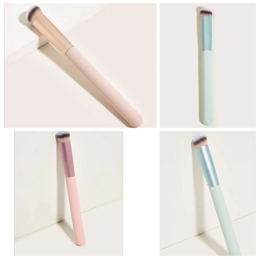 1pc Concealer Brush, Wooden, Professional, Neutral, Makeup Brush, Blending Brush, At Home Or On-The-Go