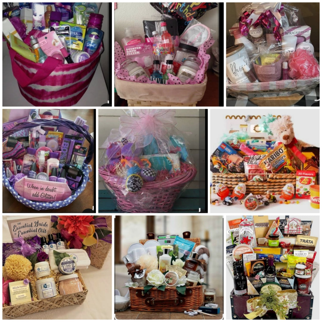 CUSTOM Makeup Gift baskets, Gift bags, Gift boxes, Gift buckets, Gift vases, and more