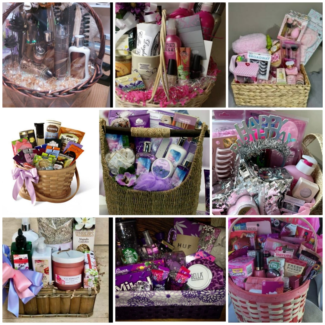 CUSTOM Makeup Gift baskets, Gift bags, Gift boxes, Gift buckets, Gift vases, and more