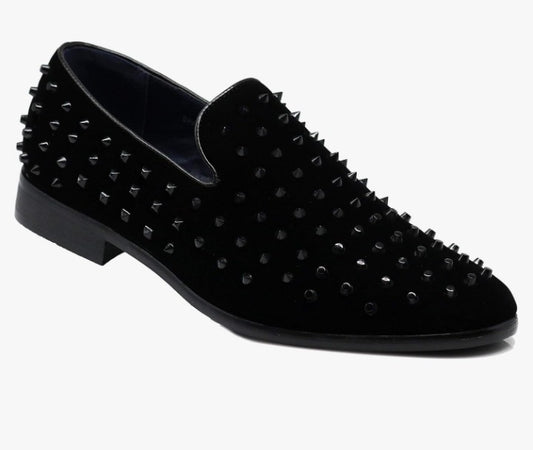 Velvet Rhinestone Designer Dress Loafers Slip On Shoes Classic Tuxedo Dress Shoes