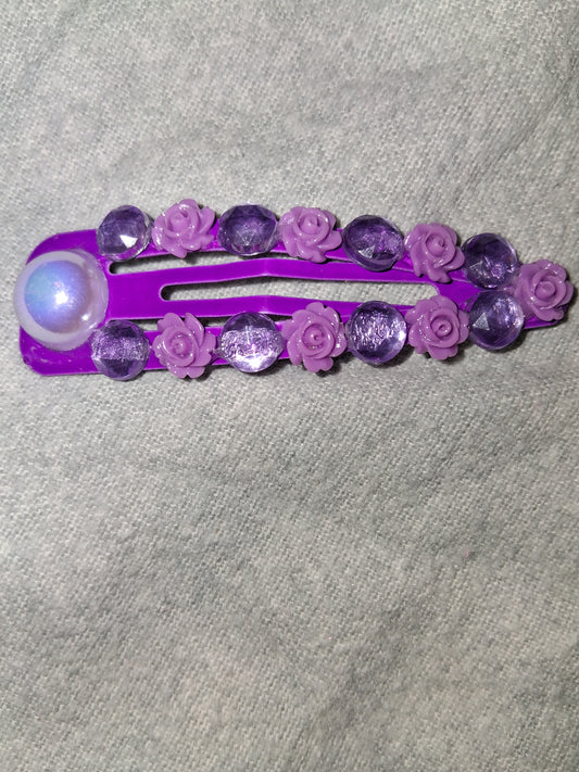COCOMONEY HAIR CLIP 3INCH CUSTOM 1 OF A KIND PIECE with gemstones