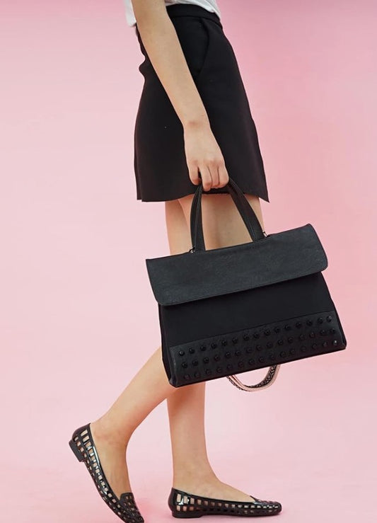 Black Studs Ladies Women's Tote Bag Shoulder Bag for Travel Daily Bags