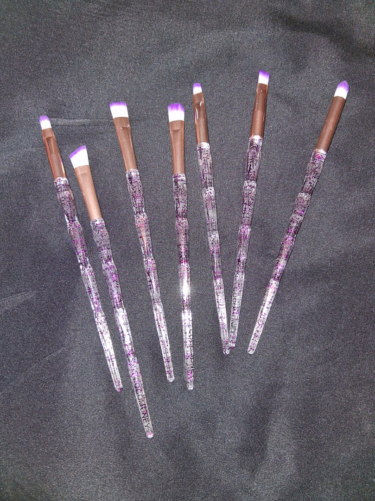 COCOMONEY MAKEUP BRUSH SET 7PC purple with free gift 🎁