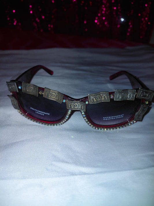 Cocomoney Glasses custom 1 of 1 pair sunglasses gemstones plastic materials uv COCOMONEY.STORE