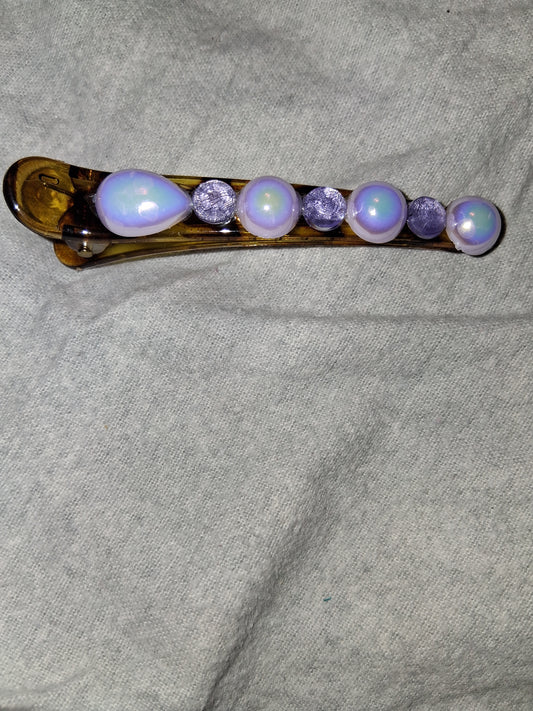 COCOMONEY HAIR CLIP 3INCH CUSTOM 1 OF A KIND PIECE with gemstones