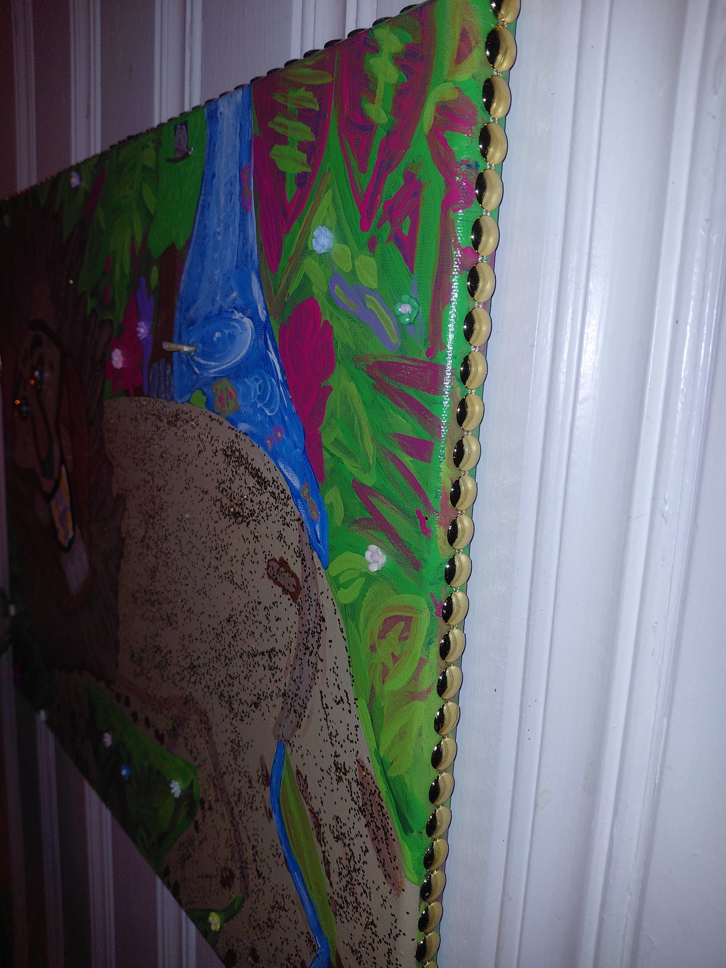 COCOMONEY ART King Of The Jungle 1 of 1 custom acrylic painting on canvas 14×18 inches
