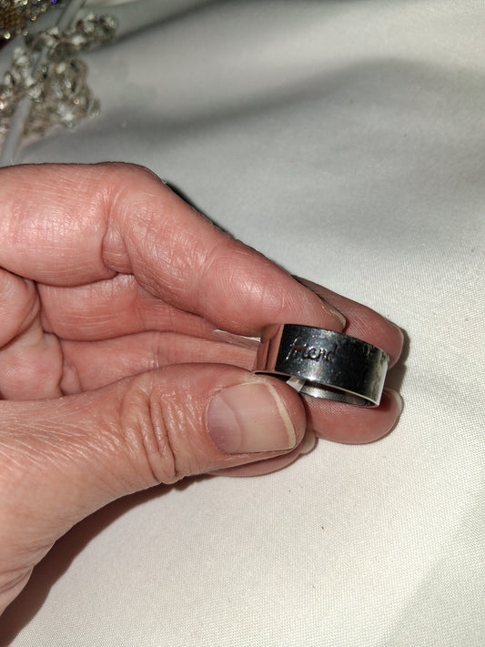 Mens stainless steel ring size 9