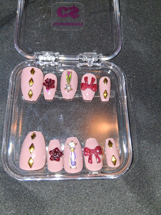 COCOMONEY NAILS CUSTOM ONE OF A KIND PIECES WITH NAIL BAG AND FREE GIFTS
