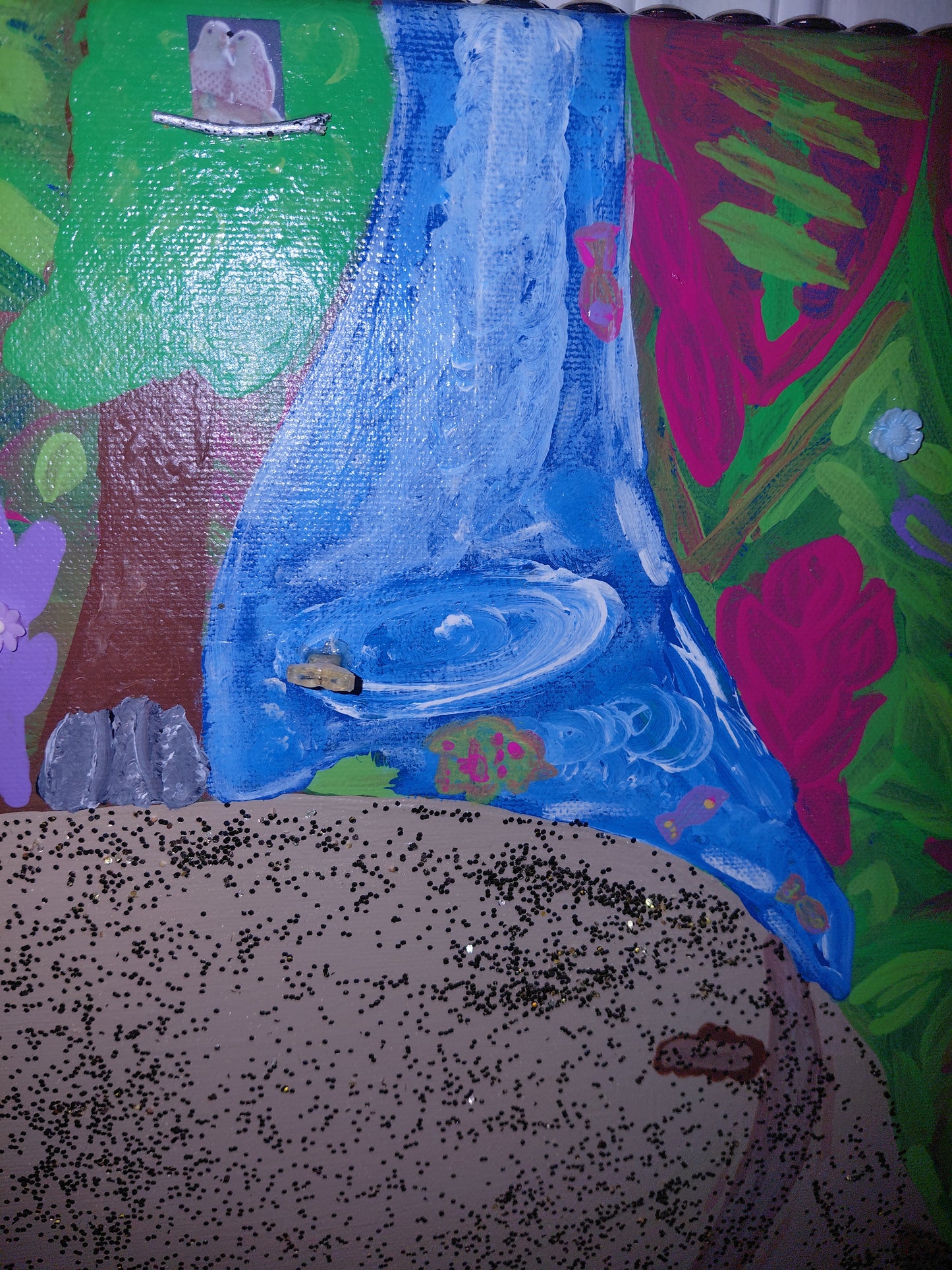COCOMONEY ART King Of The Jungle 1 of 1 custom acrylic painting on canvas 14×18 inches