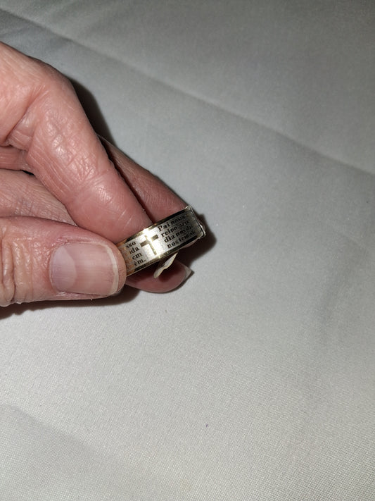 COCOMONEY Men's ring costume jewelry size 9 stainless steel Lords Prayer