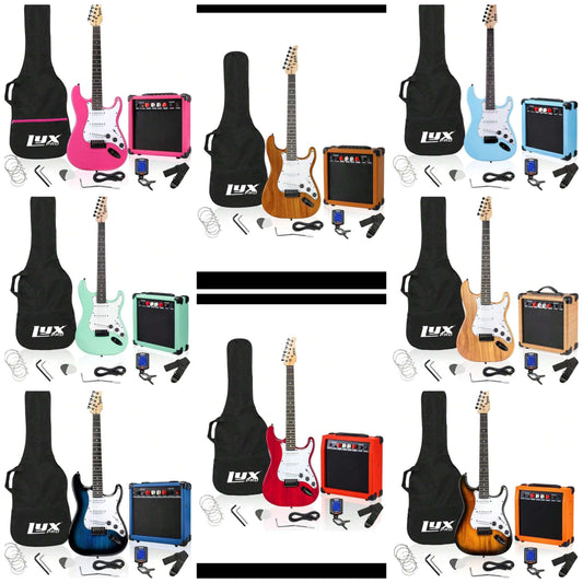 39" Electric Guitar & Electric Guitar Accessories, Beginner Starter Bundle With 20W Amp, Digital Tuner, Strings, Picks, Tremolo Bar, Shoulder Strap, And Case Bag