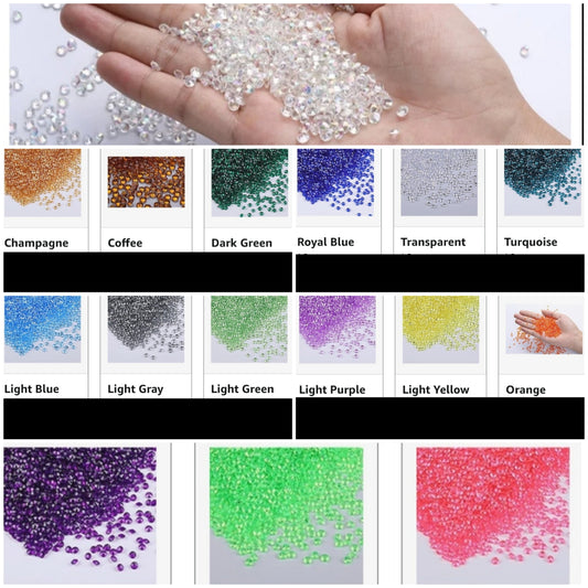 10000 pcs/Pack Wedding Table Scatter Confetti Crystals Acrylic Diamonds Vase Fillers 4.5 mm Rhinestones for Wedding, Bridal Shower, Vase Beads Decorations 1 pack 1 color