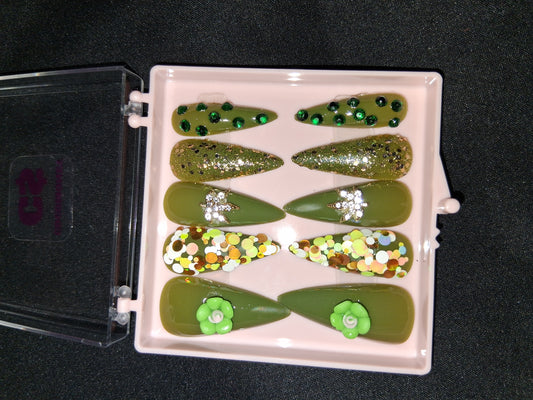 COCOMONEY NAILS CUSTOM ONE OF A KIND PIECES WITH NAIL BAG AND FREE GIFTS ACRYLIC