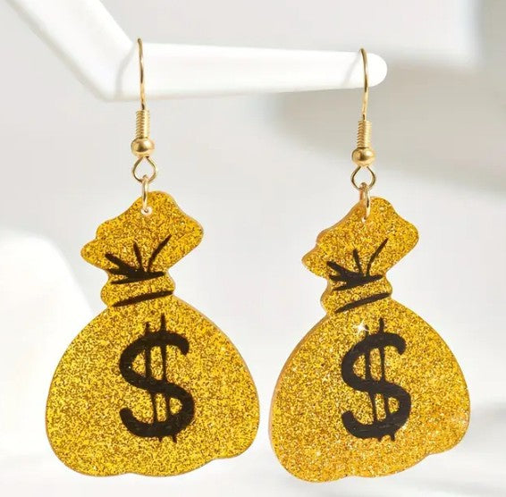 MONEY BAG EARRINGS