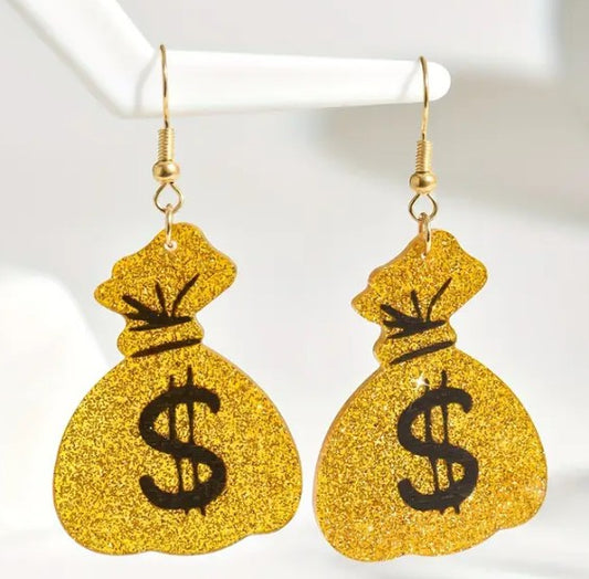 MONEY BAG EARRINGS