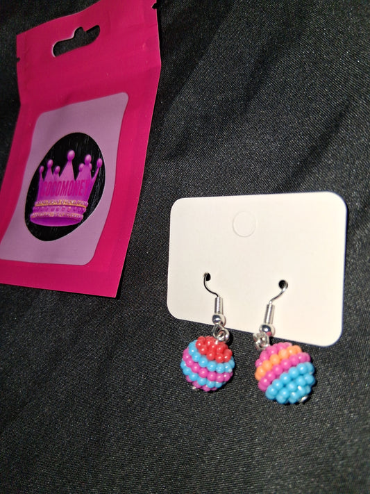 COCOMONEY EARRINGS BEAUTY AND ELEGANCE POSSIBLE MATERIALS PLASTIC RESIN METAL
