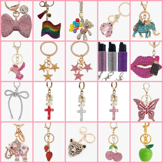 Gemstone Keychain Cute Made of Metal spice up your keys with these bling accessories