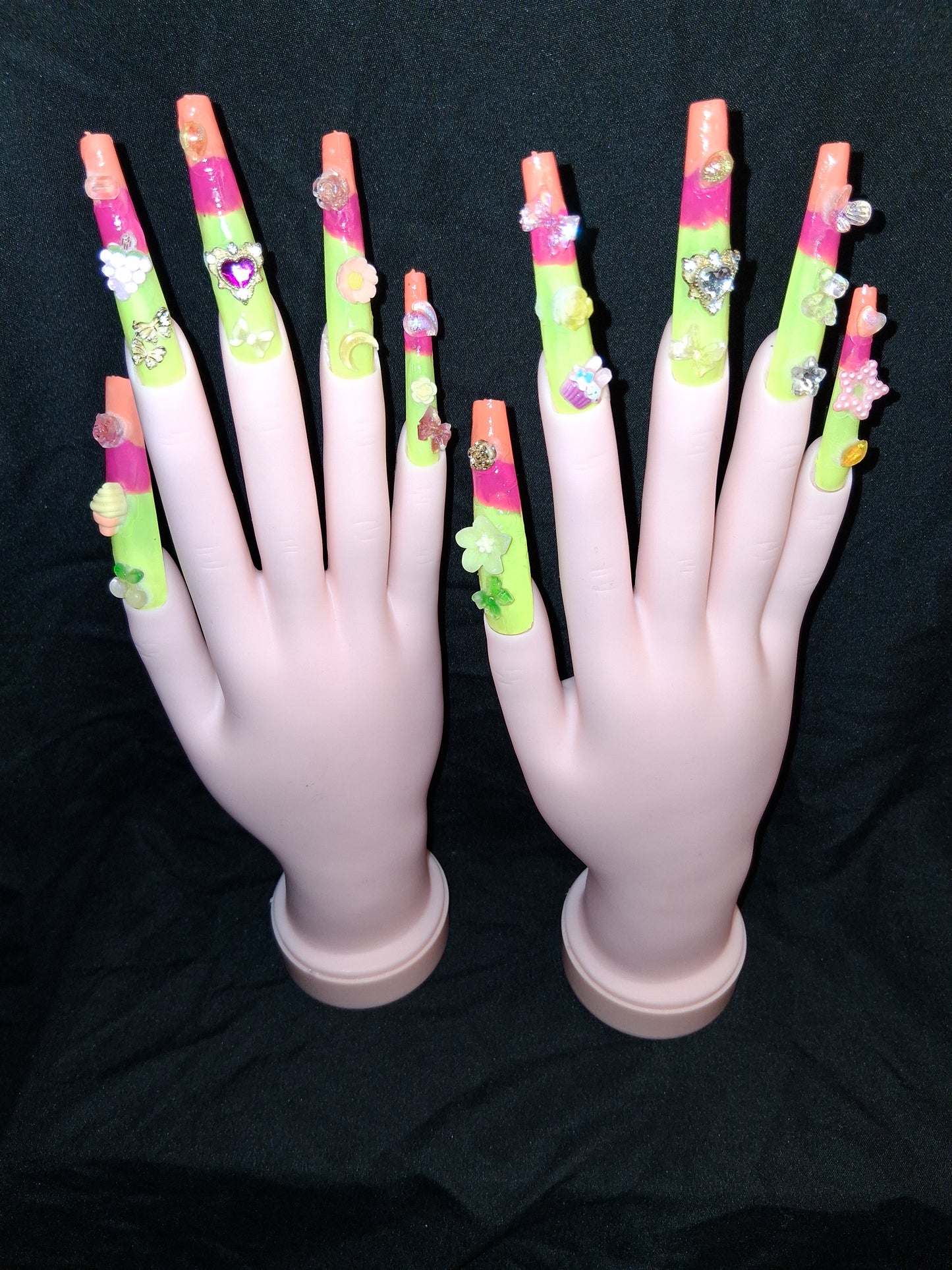 COCOMONEY NAILS CUSTOM 1 OF 1 GLUE ON PRESS ON COMES WITH FREE GIFTS #o85