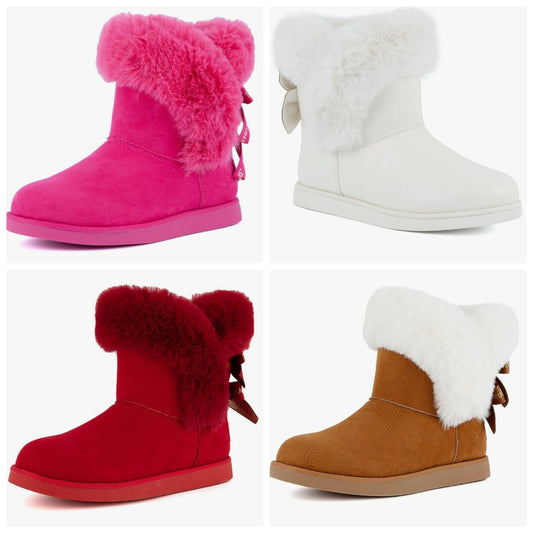 Juicy Couture Women's Slip On Winter Snow Boots Warm & Insulated Fur Lining Comfortable Fashion Booties
