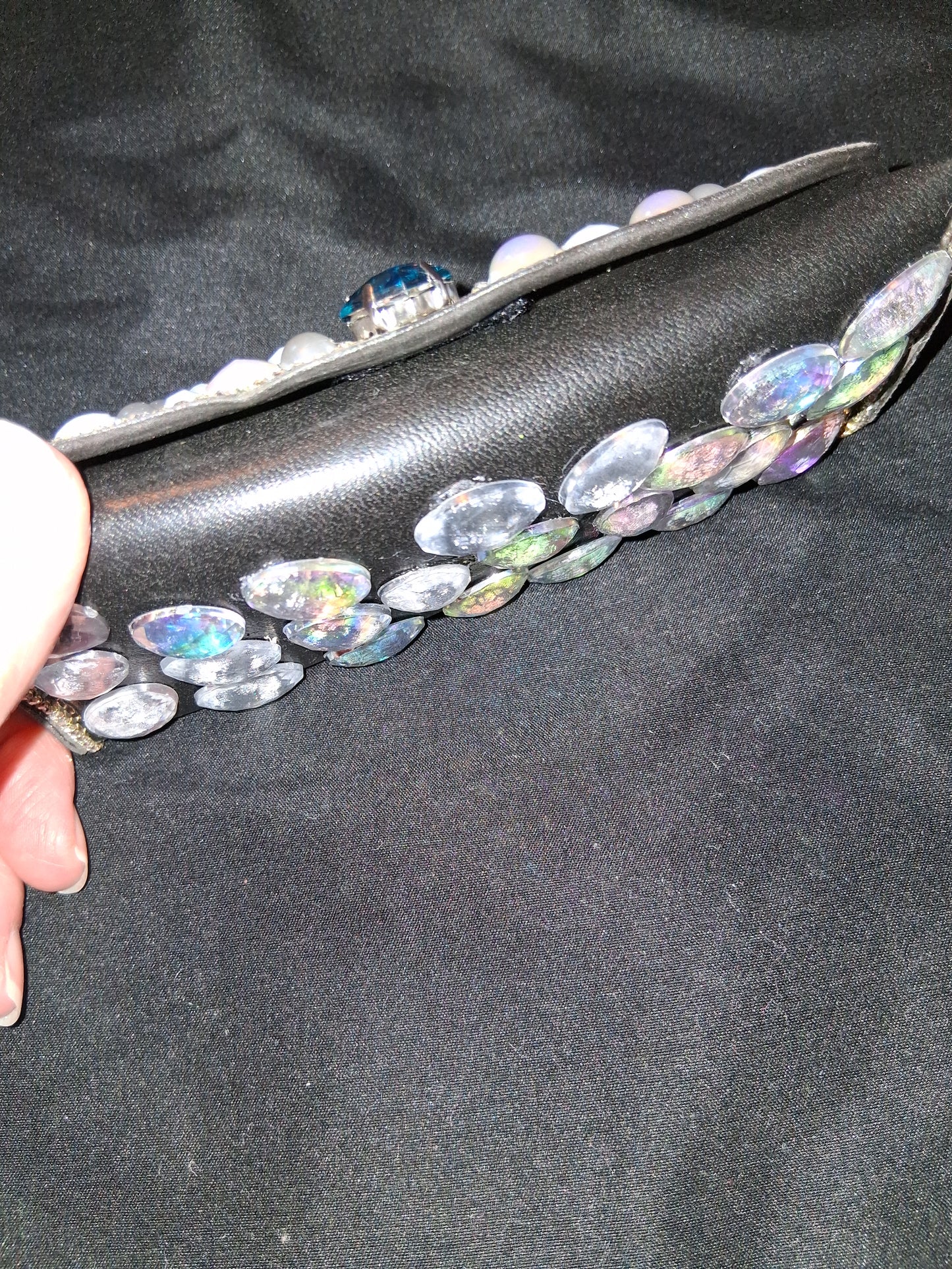 COCOMONEY Glasses Case Custom 1 OF A KIND PIECE GEMSTONES Velcro Closure