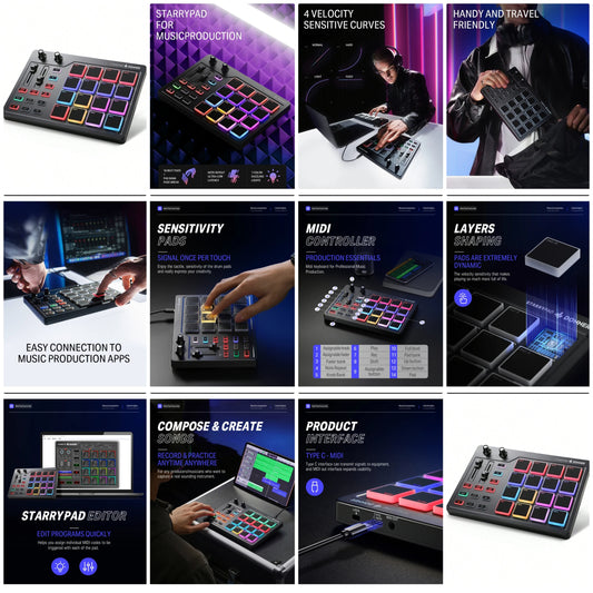 Professional Audio Mixer 7 Channels DJ Mixing Console With USB Interface Digital Mixing Console For Performance