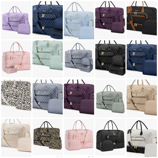 Travel Duffel Bags for Women with Shoe Compartment, Weekender Overnight Bag with Wet Pocket & Toiletry Bag, Carry On Personal Item Bag, Travel Tote Gym Bag, Hospital Bags for Labor and Delivery