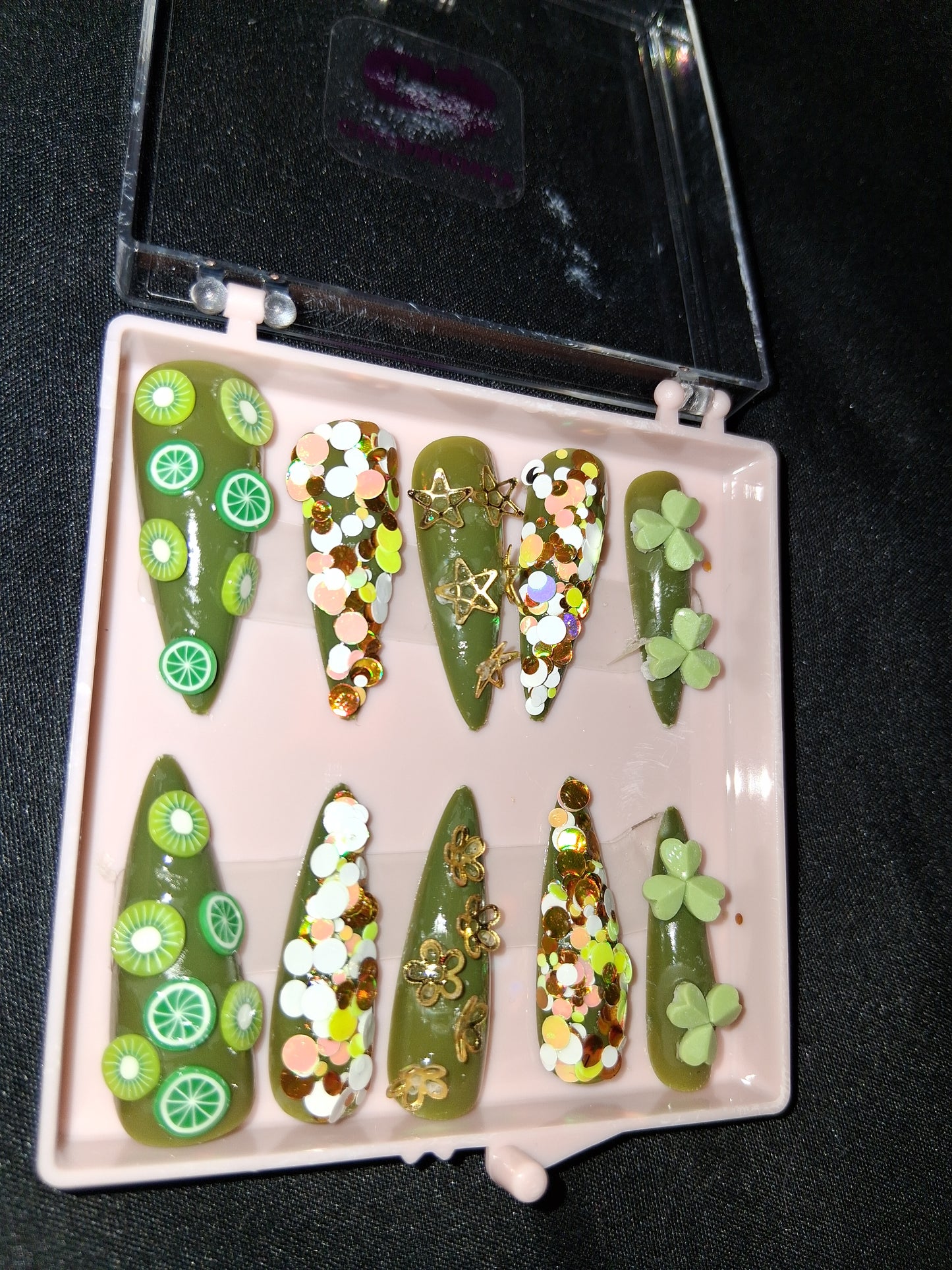 COCOMONEY NAILS CUSTOM ONE OF A KIND PIECES WITH NAIL BAG AND FREE GIFTS ACRYLIC