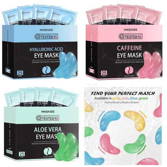 Under Eye Patches (25 Pairs), for Dark Circles Puffy Eyes Undereye Bags, Collagen Eye Patches for Wrinkles and Puffiness, Eye Skin Care a Gift for Women & Men