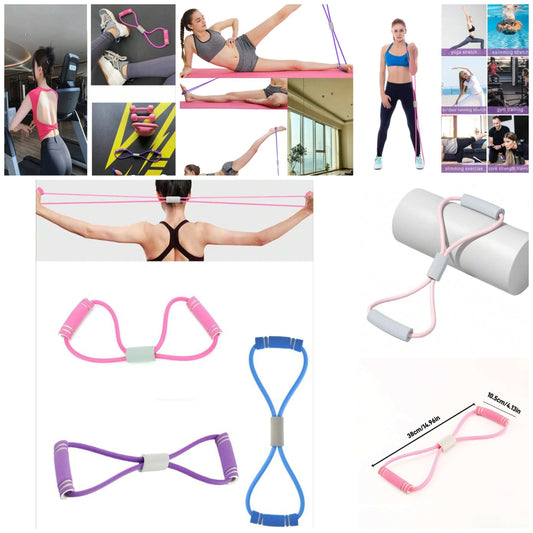 1pc Upgraded TPE Material/Foam Handle Resistance Band, 38cm/14.96in, Pink/Purple/Blue, Suitable For Yoga, Fitness, Stretching Bands, Strength Training, Weight Loss, Back To School, Birthday, Easter Gift, Exercise Equipment, Sports