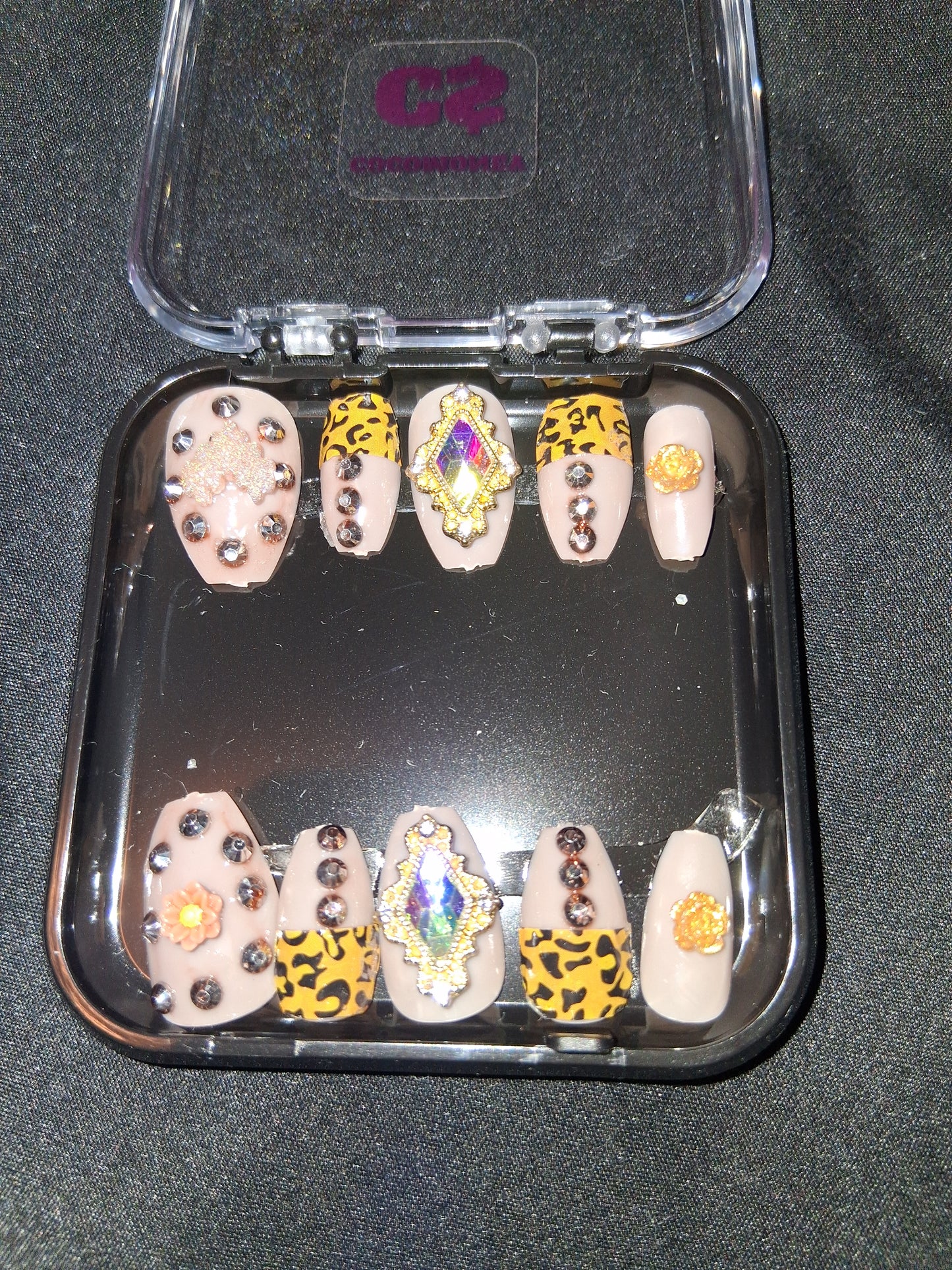 COCOMONEY NAILS CUSTOM ONE OF A KIND PIECES WITH NAIL BAG AND FREE GIFTS ACRYLIC