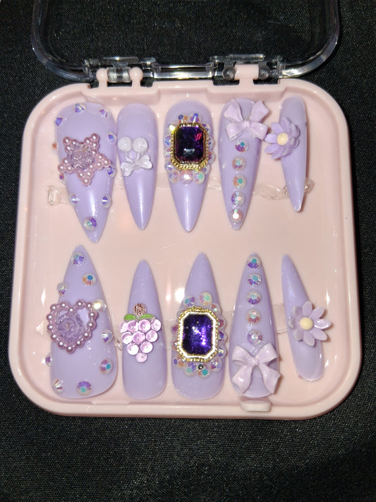 COCOMONEY NAILS CUSTOM 1 OF A KIND PIECES ACRYLIC COMES WITH FREE GIFTS