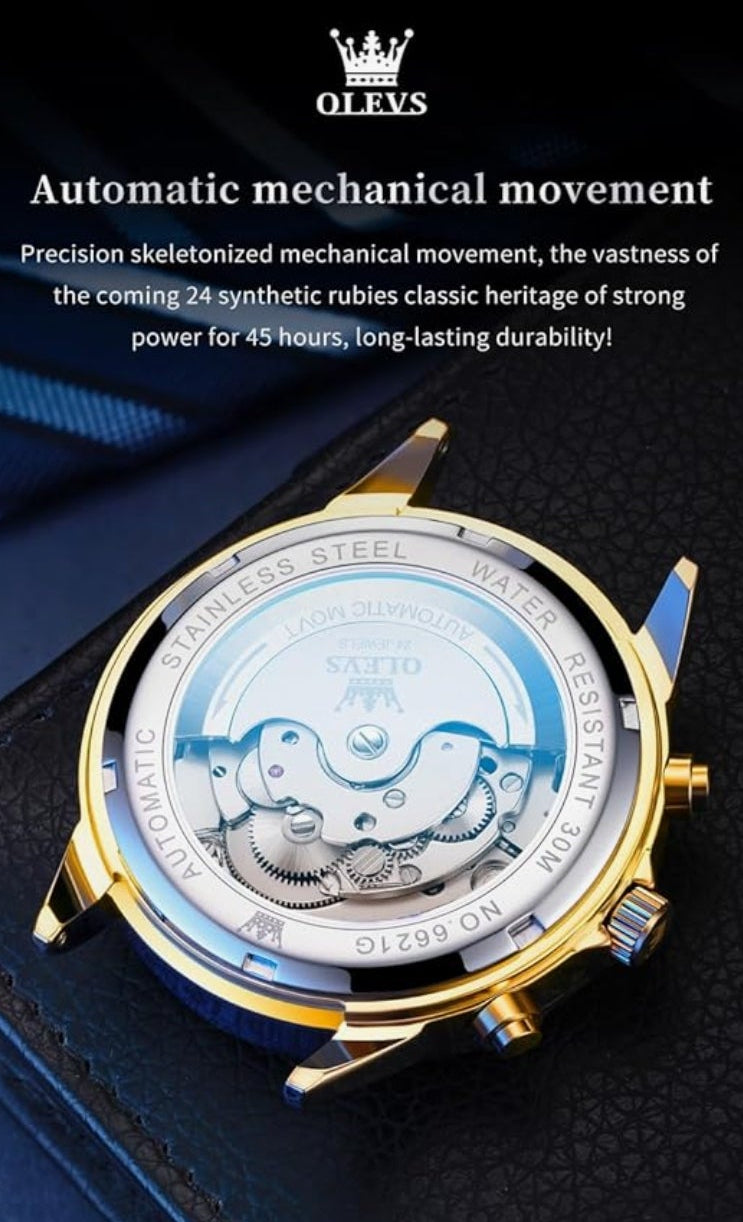 Automatic Watches Business Dress Watch Mechanical Stainless Steel Self Winding Men Wrist Watch
Luxury Classic Diamond Waterproof Date for Men