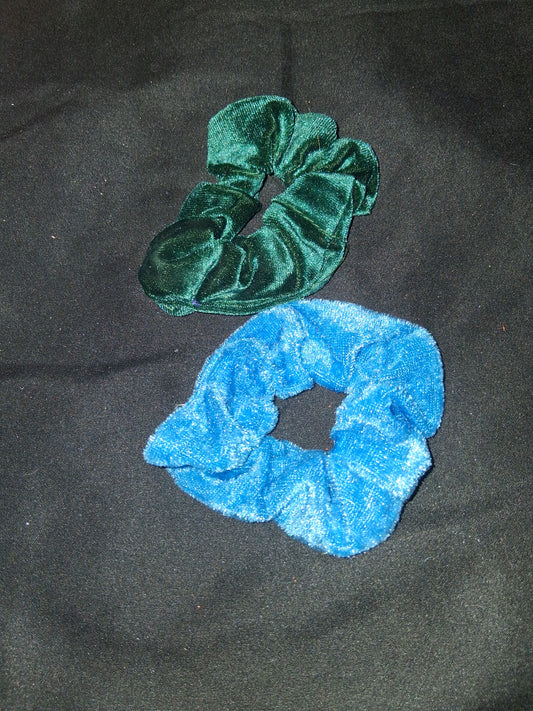 COCOMONEY HAIR SCRUNCHIES 2 PIECES SATIN OR VELVET